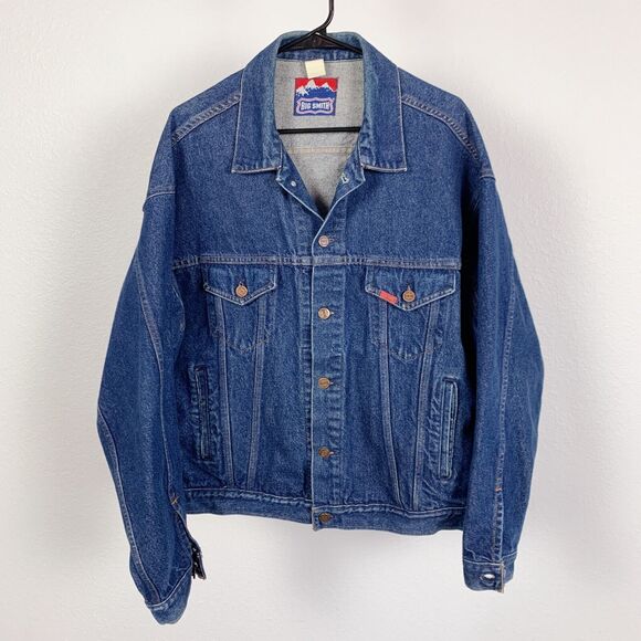 Vintage Big Smith Button Trucker Jean Denim Jacket Large XL - Picture 1 of 8